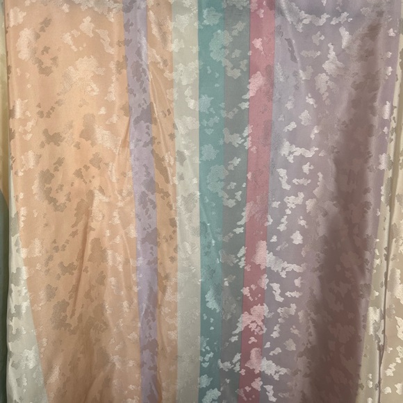 Vintage Satin Pastel Striped Oversized Blouse Sz S - Picture 9 of 11